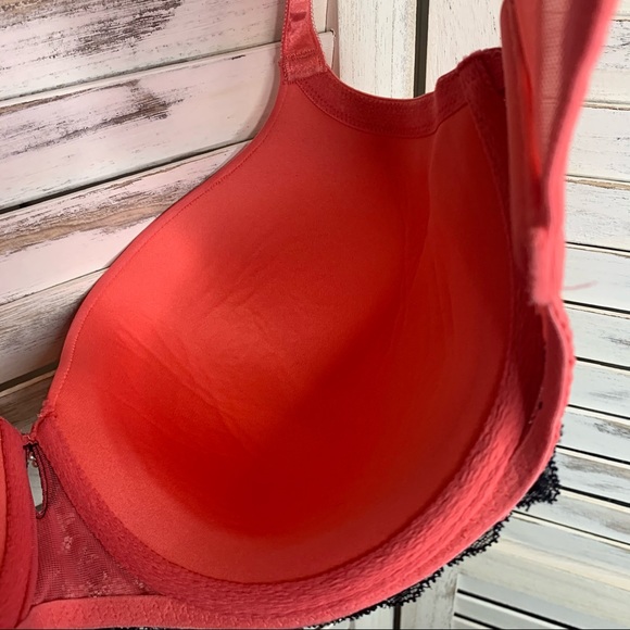 TORRID Coral Lace  Sexy T-Shirt Balconette Bra 40F - Picture 9 of 12